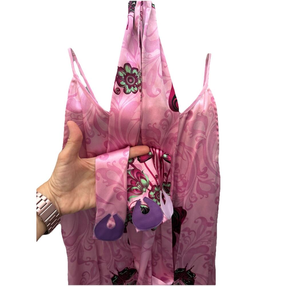 Gusto pink butterfly top with scarf Medium - Picture 7 of 9